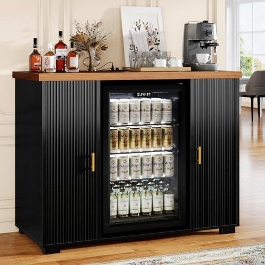Home Bar And Fridge - Mobiletto da Caffè con 47 Scomparti