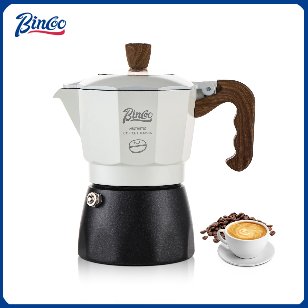 Home Barista - Bincoo Caffettiera Moka a Doppia Valvola,