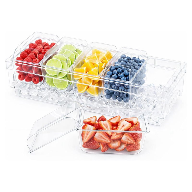 Garnish Tray Set - Contenitori refrigerati per condimenti A25F, set
