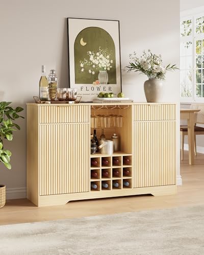 Home Bar And Cabinet - Mobile Bar Scanalato da 55 Pollici