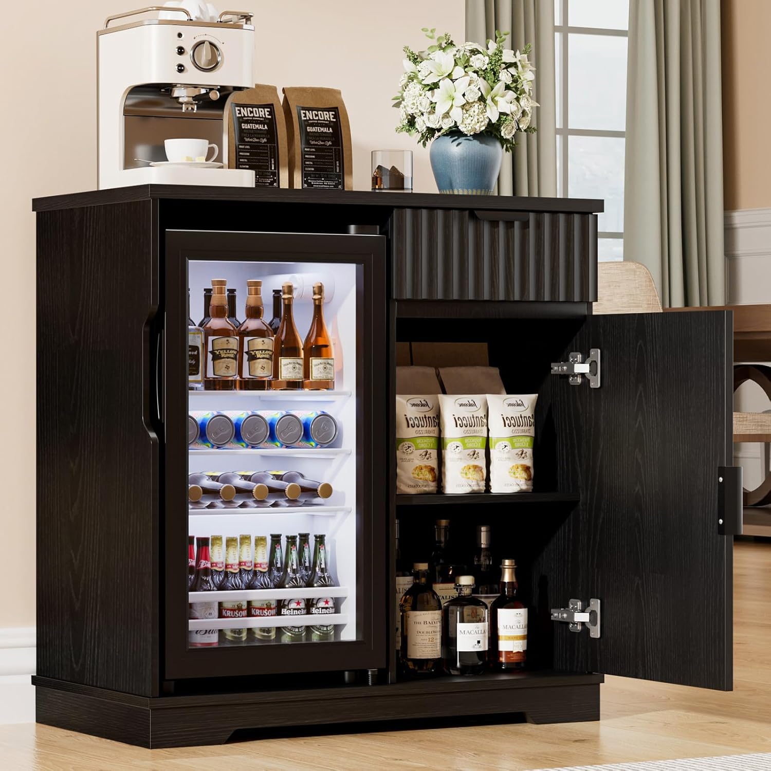 Mobile Bar per Caffè Scanalato - Home Bar And Fridge recensione e prezzo