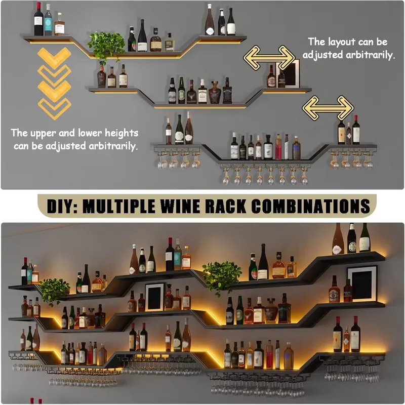 Portabottiglie da Parete a LED - Home Bar Shelf recensione e prezzo